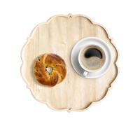 Flower Shaped Serving Tray | Decorative Wooden Food Tray, Ideal For Breakfast, Lunch, Appetizers, And Snacks, Home, Living Room, Table, Cafe, Patio, And BBQ Entertaining