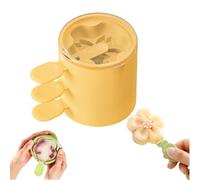 Flower-Shaped Silicone Ice Cream Mold with Lids,Multi-Layer Flower Silicone Popsicle Molds,Stackable Reusable DIY Ice Cream Maker Cups,DIY Dessert,Puree Jelly Tray