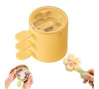 Flower-Shaped Silicone Ice Cream Mold with Lids,Multi-Layer Flower Silicone Popsicle Molds,Stackable Reusable DIY Ice Cream Maker Cups,DIY Dessert,Puree Jelly Tray