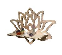 Flower Shaped Wall Shelf, Wooden Crystal Shelf, Hollow Out Wall Shelf Decor, Hangable Wooden Wall Shelf, Decorative Flower Wall Shelf, Candle and Photo Frame Shelf, Wall Shelf for Bedroom, Living Room