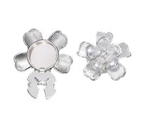 Flower Shirt Cufflink For Women,Clip On Elegant Jewelry,Flower Cufflink - Pearl F́lower Shirt Cuff Links,metal Button Covers- For Business Wedding Birthday Party Tuxedo Suit Dress Clothing