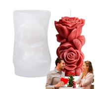 Flower Silicone Mold, Plaster Candle Soap Mold, Reusable Craft Mould for Homemade Projects, Wax Casting, DIY Art Supplies, Decorative Flower Shaping Tool for Holiday Party