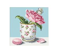 Flower Stamped Cross Stitch Kits Dimensions for Diy Beginners 27 X 27cm 11ct