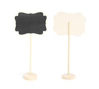 Flower Style Mini Chalkboard Plant Tags Sturdy Wooden Message Boards for Garden Plant Labeling Reusable Decor for Home Office Wedding Tabletop（10 Pack） (forma de encaje)