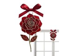 Flower Suncatcher - Hanging Decor Acrylic Metal Stained | Pendant Ornament Light Catching Window Wall Decoration for Balcony, Garden, Porch, Living Room, Sunlit Display Accent