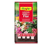Flower - Sustrato Plantas con Flor 10L | con Turbas y Abono | Aireación y Agente Enraizante | Tierra con Fibra de Coco y Compost Verde | Estimula Floración