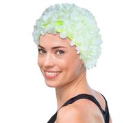 Flower Swim Cap - Stylish 3D Petal Swimming Hat, Turban Bathing Cap, Soft Stretch Ear Cover, Keeps Hair Dry and Secure, Ideal for Swimming Lessons Pool Parties Water Activities
