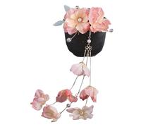 Flower Tassel Hairpin Hair Clip For Women Fairy Pearl Side Pin Hanfu Accessories Vintage Girls Wedding Jewelry(Color03)