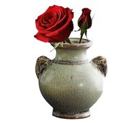 Flower Vase Decor, Retro Tabletop Flower Arrangement Vase, Hydroponics Chinese Style Small Flowers Vases for Centerpieces Home Living Room Office Desktop Decoration Display Floral Arrangement Use