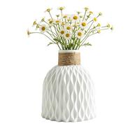 Flower Vase - Decorative Glass Container for Floral Arrangements Home Decor | Clear Transparent Cylinder with Thick Base, Elegant Display Vase for Table Centerpiece Living Room Office