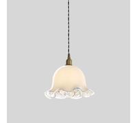 Flower Vintage Kitchen Lamp, Living Dining Room Hanging Chandeliers, Brass Fixture Glass Pendant Ceiling Light