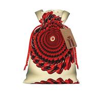 Flower Vortex Spiral 1 bolsa de Navidad con cordón de 8.3 x 11.8 pulgadas, bolsa robusta para regalos y artículos esenciales de uso diario