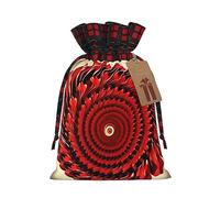 Flower Vortex Spiral 1 bolsa de Navidad con cordón de 8.3 x 11.8 pulgadas, bolsa robusta para regalos y artículos esenciales de uso diario