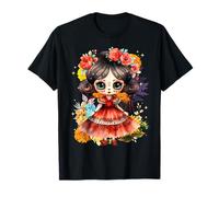 Flower Woman Day of The Dead Dia De Los Muertos Catrina Camiseta