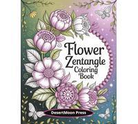 Flower Zentangle Coloring Book: Immerse yourself in a garden of creativity with the Zentangle Flower Coloring Book.