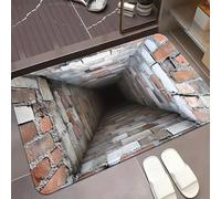 flowereyes Alfombra 3D con Efecto óptico de Agujero, Alfombra con Efecto 3D con ilusión de Pozo sin Fondo, alfombras Lavable para Interior y Exterior