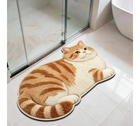flowereyes Alfombra 3D con Motivos de Animales, Forma Irregular Alfombra de Diatomeas Antideslizante para Entrada Ducha Cocina Hogar y Hotel