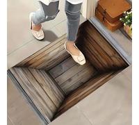 flowereyes Alfombras con ilusión óptica 3D, Alfombrilla Lavable, Alfombra con ilusión óptica 3D con Efecto de Pozo sin Fondo, Felpudo Divertido para Interior y Exterior