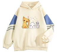 flowereyes Anime Fruits Basket Sudadera con Capucha Tohru Cosplay Color Choque Sudadera Pullover Sohma Yuki Kyo Harajuku Color Caramelo Manga Larga para Unisex