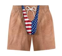 flowereyes Divertidos Pantalones Cortos patrióticos Estampado Las Banderas