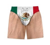 flowereyes Divertidos Pantalones Cortos patrióticos Estampado Las Banderas
