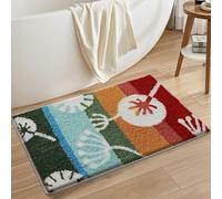 flowereyes Lindo Estilo de Dibujos Animados de imitación de Cachemira Estera Absorbente no resbaladiza Aislamiento en frío Suave Alfombra Decorativa para la Entrada del baño Lado del Dormitorio