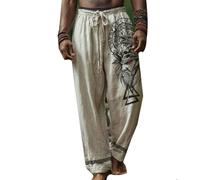 flowereyes Pantalones de chándal con Estampado Vikingo para Hombre Pantalones Informales para Hombre con Motivos de la mitología nórdica