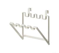 Floweringbeter 1 estante de basura plegable para ahorrar espacio, organizador de montaje en puerta, material de hierro para puerta de armario, fácil eliminación de basura (blanco)