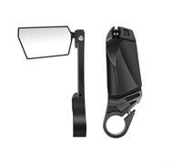 Floweringbeter 2 espejos de bicicleta ajustables de 360° para manillar de montaje en el extremo del espejo transparente