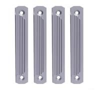 Floweringbeter 4 manijas de aleación de aluminio para puertas correderas para uso en armarios y balcones, con agarre cómodo y aspecto elegante (gris)