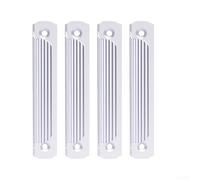 Floweringbeter 4 manijas de aleación de aluminio para puertas correderas para uso en armarios y balcones, con agarre cómodo y aspecto elegante (plateado)