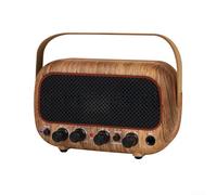 Floweringbeter 5W Portable Dual Speaker System Con Y Batería Recargable Para Guitarra Eléctrica Práctica Y Movilidad (Marrón)