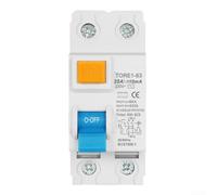 Floweringbeter 63A Bipolar Interruptor diferencial 10mA Sensibilidad 230V AC Voltaje 6kA Cortocircuito con Rtification (25A)