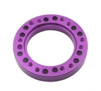 Floweringbeter Adaptador espaciador de volante de aluminio de 1,6 cm, elevador de cubo multiagujero para conversión de volante de coche para uso de modificación (morado)