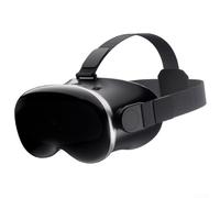 Floweringbeter Auriculares de realidad virtual 3D con distancia ajustable de pupila y lente antiluz azul para juegos y películas, color negro