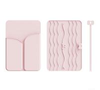 Floweringbeter Bolsa de silicona aislante para herramientas de peinado con compartimentos dobles para almacenar rizadores y cordones de forma segura durante el viaje (rosa)