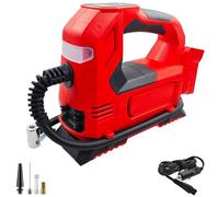 Floweringbeter Bomba de aire inalámbrica con cilindro grande y motor sin escobillas para batería de litio de 18 21 V, inflador rápido para coche, bicicleta y uso de pelota (C)