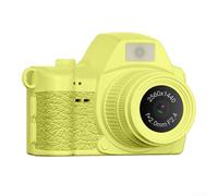 Floweringbeter Cámara compacta 2K HD para niños, sensor CCD con filtros de película retro, pantalla IPS de 1.45 pulgadas, luz LED, soporta 128 GB de memoria, diseño ligero (amarillo)