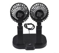 Floweringbeter Circulador de aire para coche con funcionamiento de bajo ruido, para una funcionalidad de rotación de 360 grados, perfecto para viajes o viajes diarios (negro)