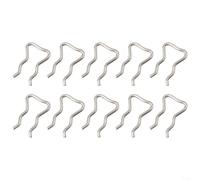 Floweringbeter Clips de acero inoxidable para inyector de combustible diésel de retorno de aceite para sistema de carril común Bosch, 10 unidades, plata 10,5 x 7,5 - 7,8 x 1,4 mm