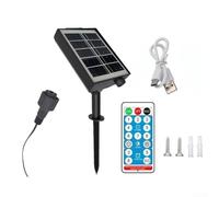 Floweringbeter Controlador Led Impermeable Luz Solar String Control Box 3.7V/24V Con Puerto Tipo-C y Placa de Circuito Inteligente, Para Iluminación LED al Aire Libre Configuración (24V)