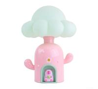 Floweringbeter Creative Panda Lámpara LED Ambiente con luz blanca cálida 3200K y botón fácil para leer o relajarse (rosa)