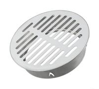 Floweringbeter Cubierta de desagüe de suelo redondo de acero inoxidable para balcón, fácil instalación, drenaje eficiente, tapa de tubo de lluvia, para balcón, jardín (Ø160 mm)