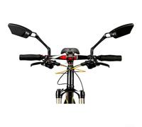 Floweringbeter Espejo retrovisor ajustable de acero inoxidable para bicicleta de montaña y scooter eléctrico con visibilidad de gran angular y ajuste de manillar extensible (C)