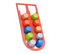 Floweringbeter Estante de plástico para cápsulas de café con 12 ranuras para cápsulas alternativas con base de montaje segura para superficies planas en múltiples lugares (rojo)