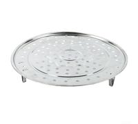 Floweringbeter Estante de vapor de acero inoxidable con base estable de triple pie para un rendimiento seguro y eficaz de cocción al vapor (30 cm)