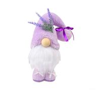 Floweringbeter Figura de gnomo lavanda diseñada para mantenerse de pie en superficies planas, decoración minimalista de tela para espacios de vida contemporáneos
