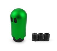Floweringbeter Fun - Pomo de palanca de cambios de 86 mm para vehículos manuales con compatibilidad de adaptador (verde)