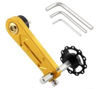 Floweringbeter Guía tensora de cadena de bicicleta de montaña de una sola velocidad hecha de aleación de aluminio CNC para un rendimiento constante y uso a largo plazo (dorado)