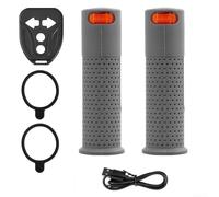 Floweringbeter Indicador de señal de giro de bicicleta eléctrica con agarre - Empuñaduras de manillar de scooter eléctrico, luz indicadora de bicicleta para Xiaomi para M365 Pro 1S, Pro 2, Mi3 (gris)